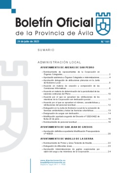 Boletín Oficial de la Provincia del lunes, 24 de julio de 2023
