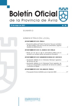 Boletín Oficial de la Provincia del jueves, 25 de mayo de 2023