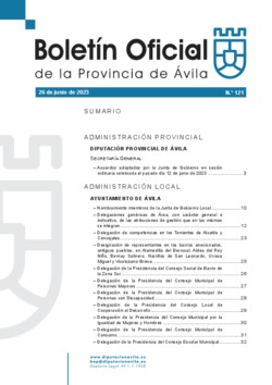 Boletín Oficial de la Provincia del lunes, 26 de junio de 2023