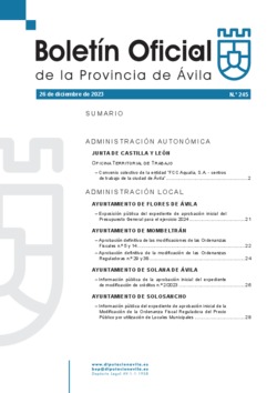 Boletín Oficial de la Provincia del martes, 26 de diciembre de 2023