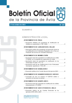Boletín Oficial de la Provincia del viernes, 27 de octubre de 2023