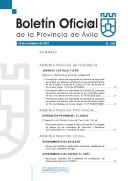 Boletín Oficial de la Provincia del martes, 28 de noviembre de 2023