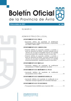 Boletín Oficial de la Provincia del lunes, 30 de octubre de 2023