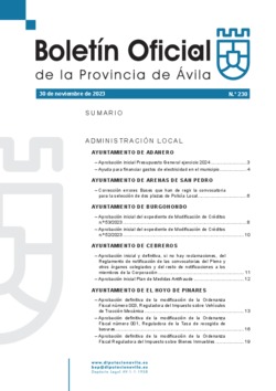 Boletín Oficial de la Provincia del jueves, 30 de noviembre de 2023