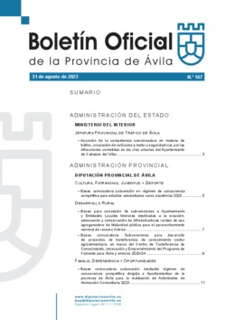Boletín Oficial de la Provincia del jueves, 31 de agosto de 2023