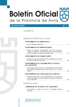Boletín Oficial de la Provincia del miércoles, 3 de enero de 2024