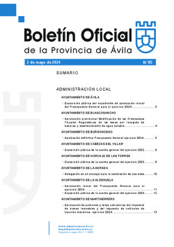 Boletín Oficial de la Provincia del jueves, 2 de mayo de 2024