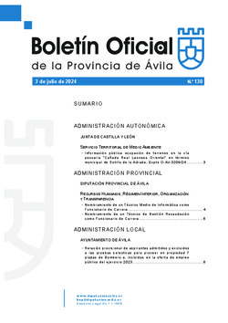 Boletín Oficial de la Provincia del miércoles, 3 de julio de 2024
