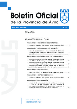 Boletín Oficial de la Provincia del viernes, 5 de abril de 2024