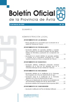 Boletín Oficial de la Provincia del lunes, 5 de febrero de 2024
