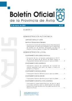 Boletín Oficial de la Provincia del miércoles, 6 de marzo de 2024