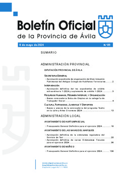 Boletín Oficial de la Provincia del miércoles, 8 de mayo de 2024