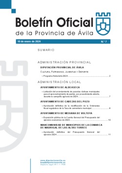 Boletín Oficial de la Provincia del miércoles, 10 de enero de 2024