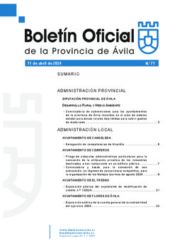 Boletín Oficial de la Provincia del jueves, 11 de abril de 2024