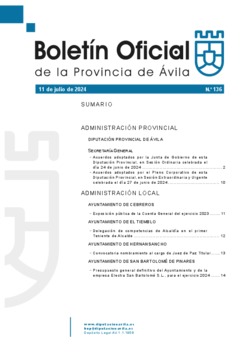 Boletín Oficial de la Provincia del jueves, 11 de julio de 2024