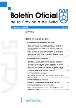 Boletín Oficial de la Provincia del lunes, 11 de marzo de 2024