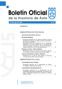 Boletín Oficial de la Provincia del martes, 14 de mayo de 2024