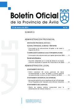 Boletín Oficial de la Provincia del viernes, 15 de marzo de 2024