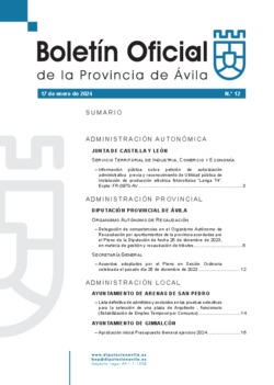 Boletín Oficial de la Provincia del miércoles, 17 de enero de 2024