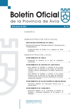Boletín Oficial de la Provincia del jueves, 18 de enero de 2024