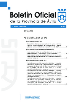 Boletín Oficial de la Provincia del viernes, 19 de abril de 2024