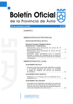 Boletín Oficial de la Provincia del miércoles, 20 de noviembre de 2024