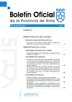 Boletín Oficial de la Provincia del lunes, 22 de abril de 2024