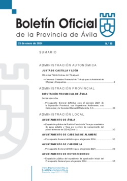 Boletín Oficial de la Provincia del jueves, 25 de enero de 2024