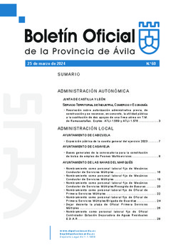 Boletín Oficial de la Provincia del lunes, 25 de marzo de 2024