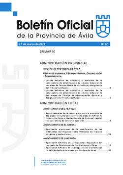 Boletín Oficial de la Provincia del miércoles, 27 de marzo de 2024