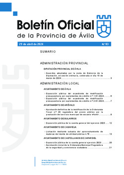 Boletín Oficial de la Provincia del lunes, 29 de abril de 2024