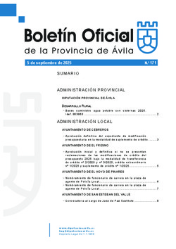Boletín Oficial de la Provincia del viernes, 5 de septiembre de 2025