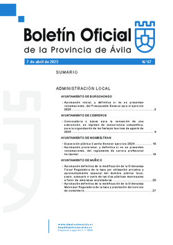 Boletín Oficial de la Provincia del lunes, 7 de abril de 2025