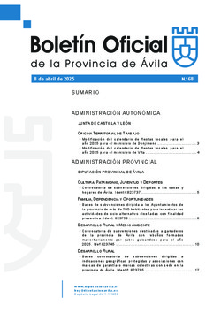 Boletín Oficial de la Provincia del martes, 8 de abril de 2025