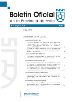 Boletín Oficial de la Provincia del jueves, 8 de mayo de 2025