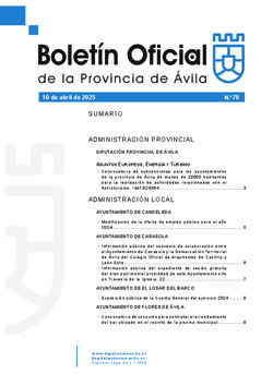 Boletín Oficial de la Provincia del jueves, 10 de abril de 2025