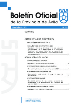 Boletín Oficial de la Provincia del jueves, 10 de julio de 2025