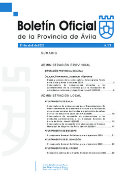 Boletín Oficial de la Provincia del viernes, 11 de abril de 2025