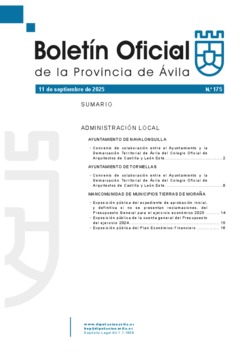 Boletín Oficial de la Provincia del jueves, 11 de septiembre de 2025
