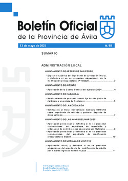 Boletín Oficial de la Provincia del lunes, 12 de mayo de 2025