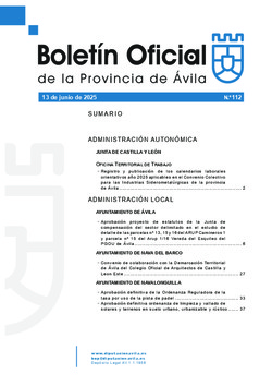 Boletín Oficial de la Provincia del viernes, 13 de junio de 2025