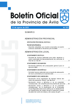 Boletín Oficial de la Provincia del miércoles, 13 de agosto de 2025