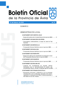 Boletín Oficial de la Provincia del jueves, 13 de febrero de 2025