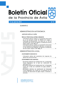 Boletín Oficial de la Provincia del lunes, 14 de abril de 2025