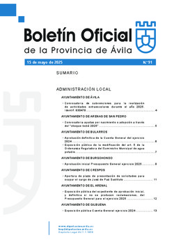 Boletín Oficial de la Provincia del miércoles, 14 de mayo de 2025