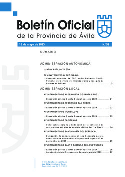 Boletín Oficial de la Provincia del jueves, 15 de mayo de 2025