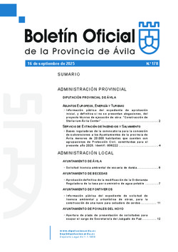 Boletín Oficial de la Provincia del martes, 16 de septiembre de 2025