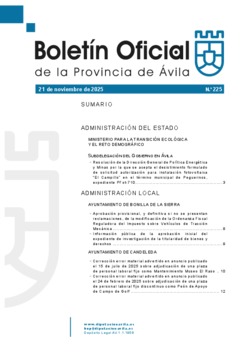 Boletín Oficial de la Provincia del viernes, 21 de noviembre de 2025