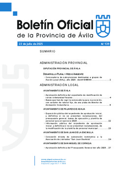 Boletín Oficial de la Provincia del martes, 22 de julio de 2025