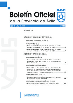 Boletín Oficial de la Provincia del miércoles, 23 de julio de 2025